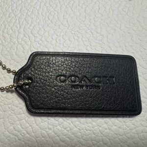 Coach Black Leather Tag